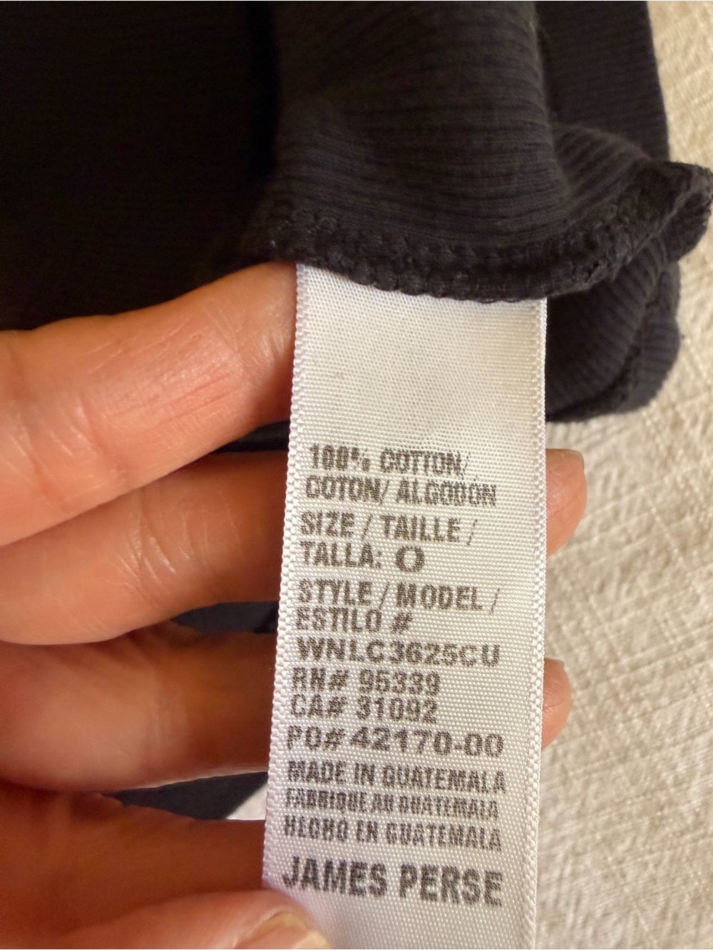 James Perse Black Ribbed Racerback Tank Top - Picture 5 of 8